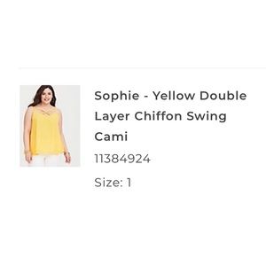 SOPHIE - YELLOW STRAPPY CHIFFON SWING CAMI